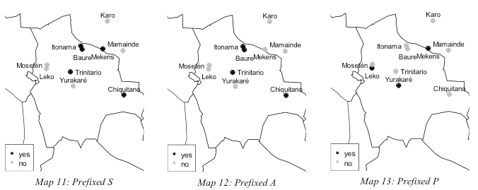 Maps 11, 12 and 13